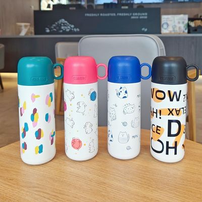 316 roestvrij staal waterfles voor kinderen schattig tumblerbeker draagbare thermos buiten sportfles met deksel