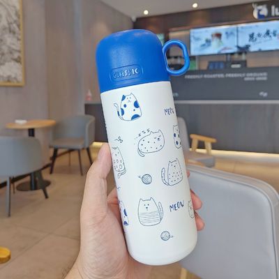 Gepersonaliseerde kleuren vacuümflesjes 500 ml roestvrij staal geïsoleerde thermosbeker met deksel