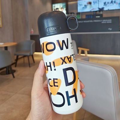 Gepersonaliseerde kleuren vacuümflesjes 500 ml roestvrij staal geïsoleerde thermosbeker met deksel