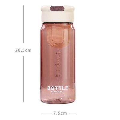 Student Summer Fashion 650 ml plastic waterfles met zeefmachine en draagbaar ontwerp