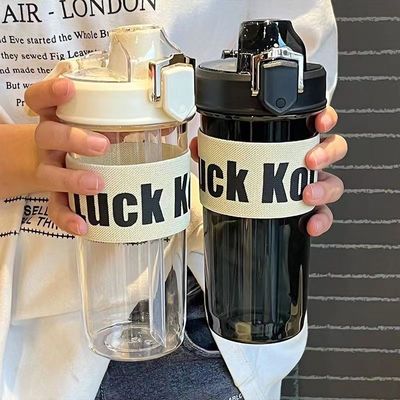 Direct drinkwaterflessen met handvat en mouw 600 ml capaciteit BPA vrij materiaal