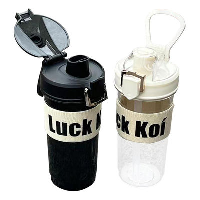 600 ml herbruikbare plastic strobeker met aangepast logo Eco-vriendelijke waterfles zoals in de foto