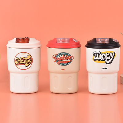 Roestvrij staal 304 Vacuüm geïsoleerde thermische reizen Koffiekoppen Koppen lekbestendig 350ml
