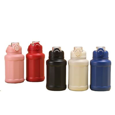 Roestvrij staal buitensport waterfles met stro Grote capaciteit 1000 ml Custom logo