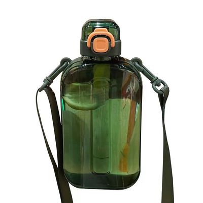 Custom Logo Vierkante Doorzichtige Waterflessen 750ml voor Gym Sport Leakproof Plastic