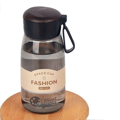 Terug naar school 380 ml Draagbare waterfles voor meisjes Transparante plastic fles