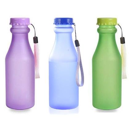 Verzegelde drinkfles 550 ml herbruikbare gym Bpa gratis sport plastic waterflessen met touw