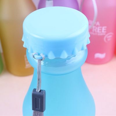 Verzegelde drinkfles 550 ml herbruikbare gym Bpa gratis sport plastic waterflessen met touw