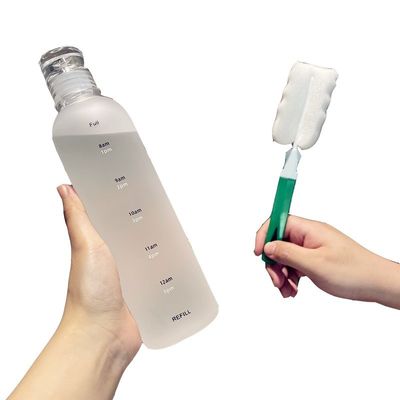 Thermische isolatie 500 ml sporttijdmarker Plastic drinkwaterfles met deksel