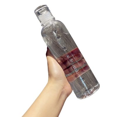 500 ml tijdmarker Plastic waterfles met deksel en deksel voor sport camping reizen