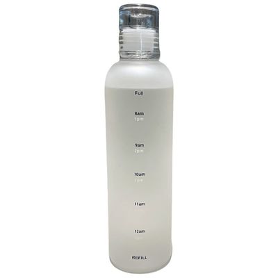 500 ml tijdmarker Plastic waterfles met deksel en deksel voor sport camping reizen