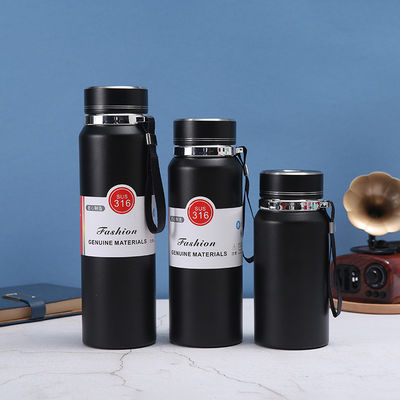 Klassiek ontwerp Custom logo 1000 ml geïsoleerde thermosflessen voor sport koffie tumbler