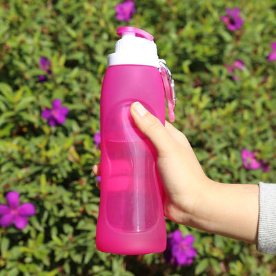 Blijf gehydrateerd op uw buitenreis Gepersonaliseerd Logo Silicone Sport Reis Waterfles
