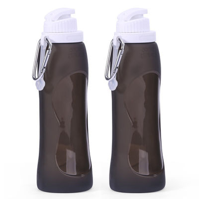 Blijf gehydrateerd op uw buitenreis Gepersonaliseerd Logo Silicone Sport Reis Waterfles