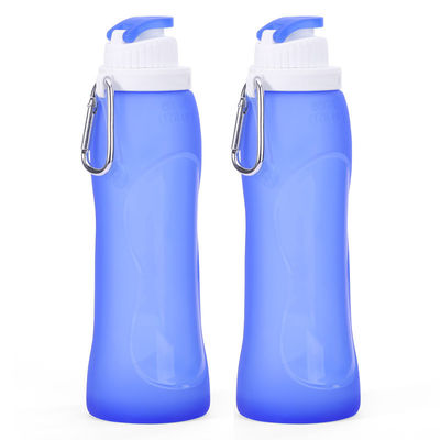 Blijf gehydrateerd op uw buitenreis Gepersonaliseerd Logo Silicone Sport Reis Waterfles