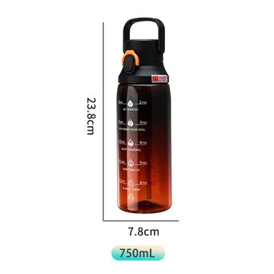 Doorzichtige kleurenketel 750 ml capaciteit Snap Cap Sportfles met handvat