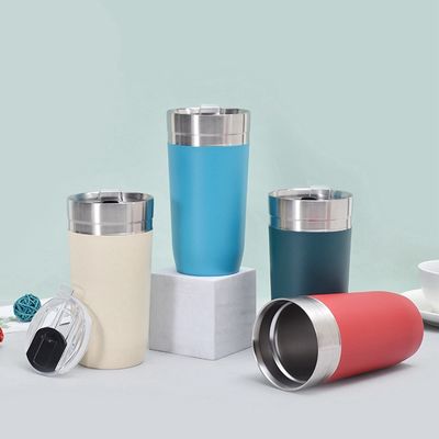 16 oz roestvrijstalen koffiebeker met deksel Hou je koffie op de perfecte temperatuur