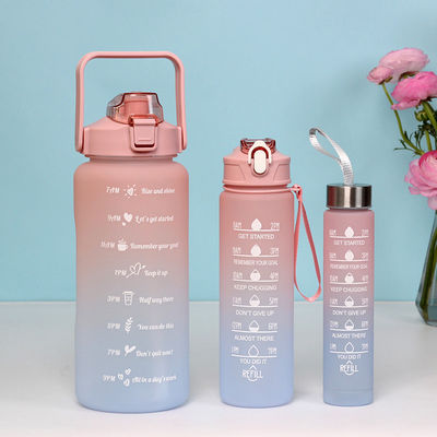 3 stuks per set Draagbare sportkleurige waterfles 2000 ml 900 ml 280 ml met deksel