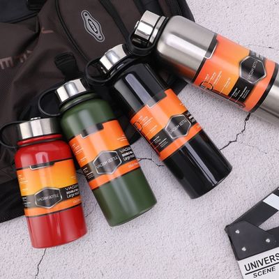 1500 ml geïsoleerde dubbele wand tumbler grote capaciteit draagbare vacuümfles met handvat