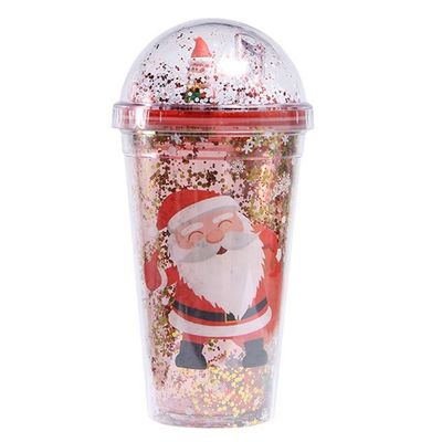 500 ml kerststijl plastic waterfles schattig design voor duurzaam drinken