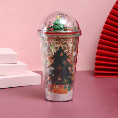 500 ml kerststijl plastic waterfles schattig design voor duurzaam drinken
