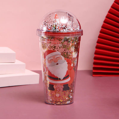 500 ml kerststijl plastic waterfles schattig design voor duurzaam drinken