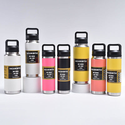 Gepersonaliseerd logo 600ml 800ml Draagbaar roestvrij staal vacuüm geïsoleerde waterfles voor kinderen gymfles