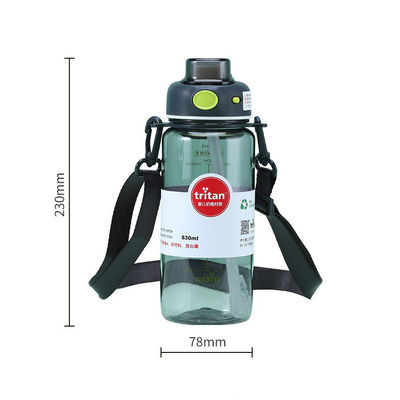 700 ml en 830 ml Gym Gallon Sport waterfles met tijdmarker BPA-vrij herbruikbaar plastic Tritan