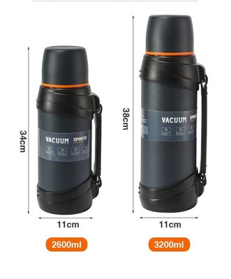 Vacuümflessen van roestvrij staal 2600 ml/3200 ml voor zakelijke buitensportreizen
