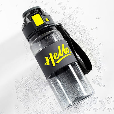 Tritan Sport Gym waterfles met tijdmarker en stro blijven gehydrateerd de hele dag