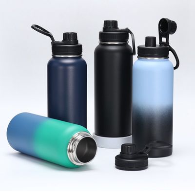 Rechte beker 32oz roestvrij staal vacuüm geïsoleerde fles dubbele wand met aangepast logo