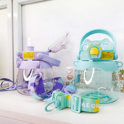 950 ml capaciteit Duurzame kinderen grote buik heldere Triran waterfles met stro