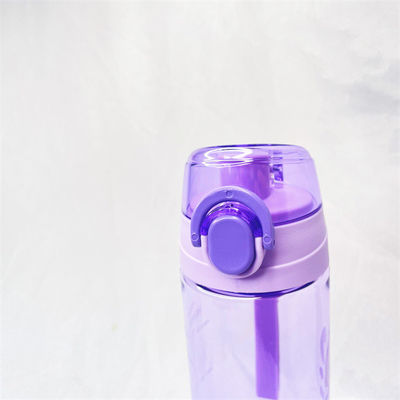 Tritan 600 ml Paarse waterfles Plastic sport drinkfles met touw voor de sportschool