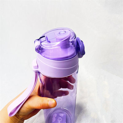 Tritan 600 ml Paarse waterfles Plastic sport drinkfles met touw voor de sportschool