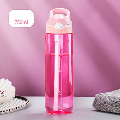 750 ml Fitness Protein Gym Shaker Fles met stro Tritan Voedsel Silicone Waterfles