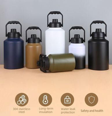 capaciteit 2L Thermos Draagbare lekvrije waterfles van roestvrij staal voor buitenreizen