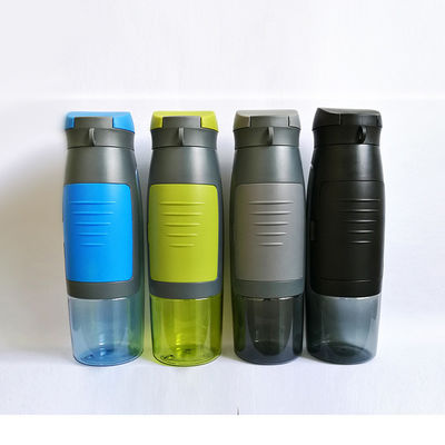 In voorraad 750 ml capaciteit Draagbare sport plastic drinkwaterfles met kaartopslag