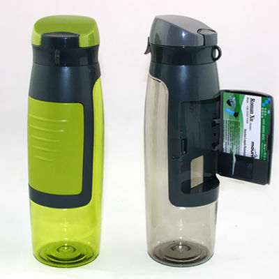 In voorraad 750 ml capaciteit Draagbare sport plastic drinkwaterfles met kaartopslag