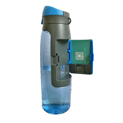 In voorraad 750 ml capaciteit Draagbare sport plastic drinkwaterfles met kaartopslag