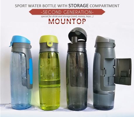 Custom logo 750 ml plastic minimalistische sport waterfles met deksel voor buitenactiviteiten