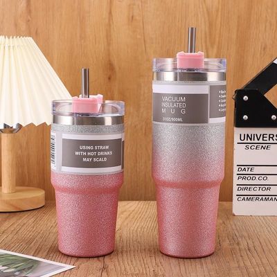 20OZ 30OZ Roestvrij staal waterfles Custom Design kleurrijke sport stro Thermos Flask