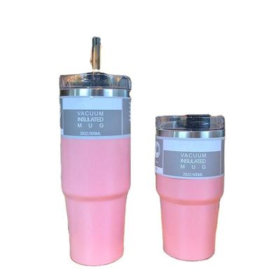 Custom Design 20OZ 30OZ Roestvrij staal waterfles Kleurrijke stro-vacuümisolatie