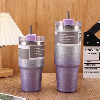 30 oz roestvrijstalen geïsoleerde waterbeker met stro voor reizen en een actieve levensstijl