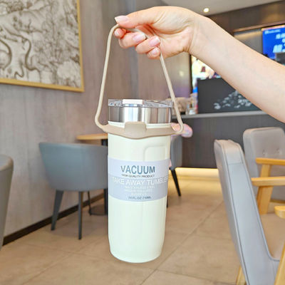 550 ml / 710 ml roestvrij staal buiten reisbeker met siliconen touw Eco-vriendelijk