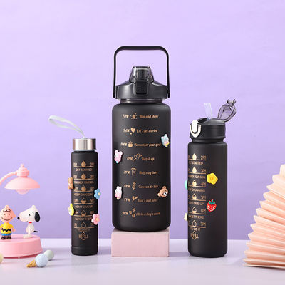 Gepersonaliseerd logo 3 In 1 Set Fles 250g 120g 63g Stijl Tomatodos Plastic Waterfles