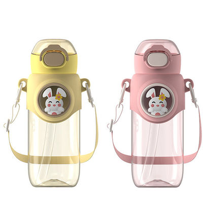 2023 Trending Plastic waterfles met dubbele slang en lange rieten Unisex