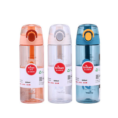 600 ml Tritan transparante waterfles Plastic sport drinkfles met deksel