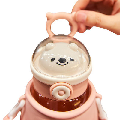 Gelegenheid terug naar school 660 ml schattig mooi roze plastic Tritan waterfles voor kind