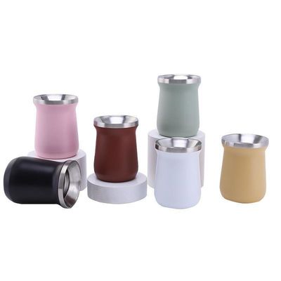 12 oz roestvrijstalen fles geïsoleerd kleurrijke lekvrije reis kantoor koffiebeker