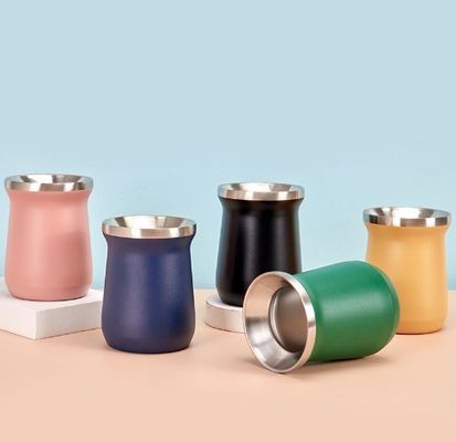 12 oz roestvrijstalen fles geïsoleerd kleurrijke lekvrije reis kantoor koffiebeker